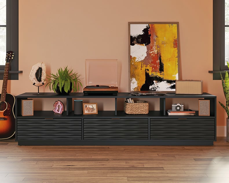 Sauder Morgan Main Three-Drawer TV Credenza