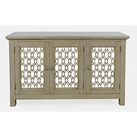 Glam Isabella 54" Mirrored Accent Cabinet