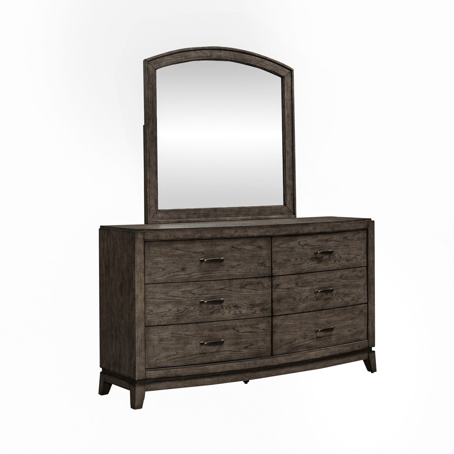 6-Drawer Dresser and Arched Mirror