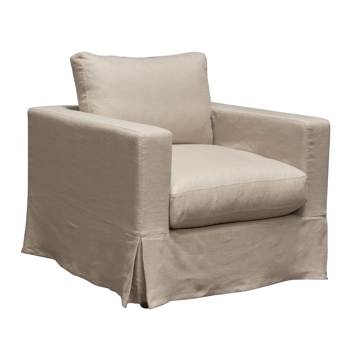 Diamond Sofa Furniture Savannah Slip-Cover Chair In Sand Natural Linen