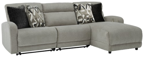 3-Piece Power Reclining Sectional With Chaise