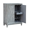 Accentrics Home Accents Weathered Grey Wash Transitional Bar Cabinet