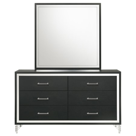 Lucia 6-drawer Dresser and Mirror