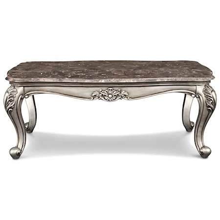Glam Cocktail Table with Marble Top