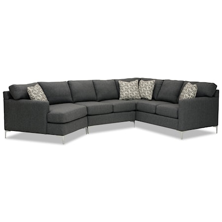 5-Seat Sectional Sofa w/ LAF Cuddler