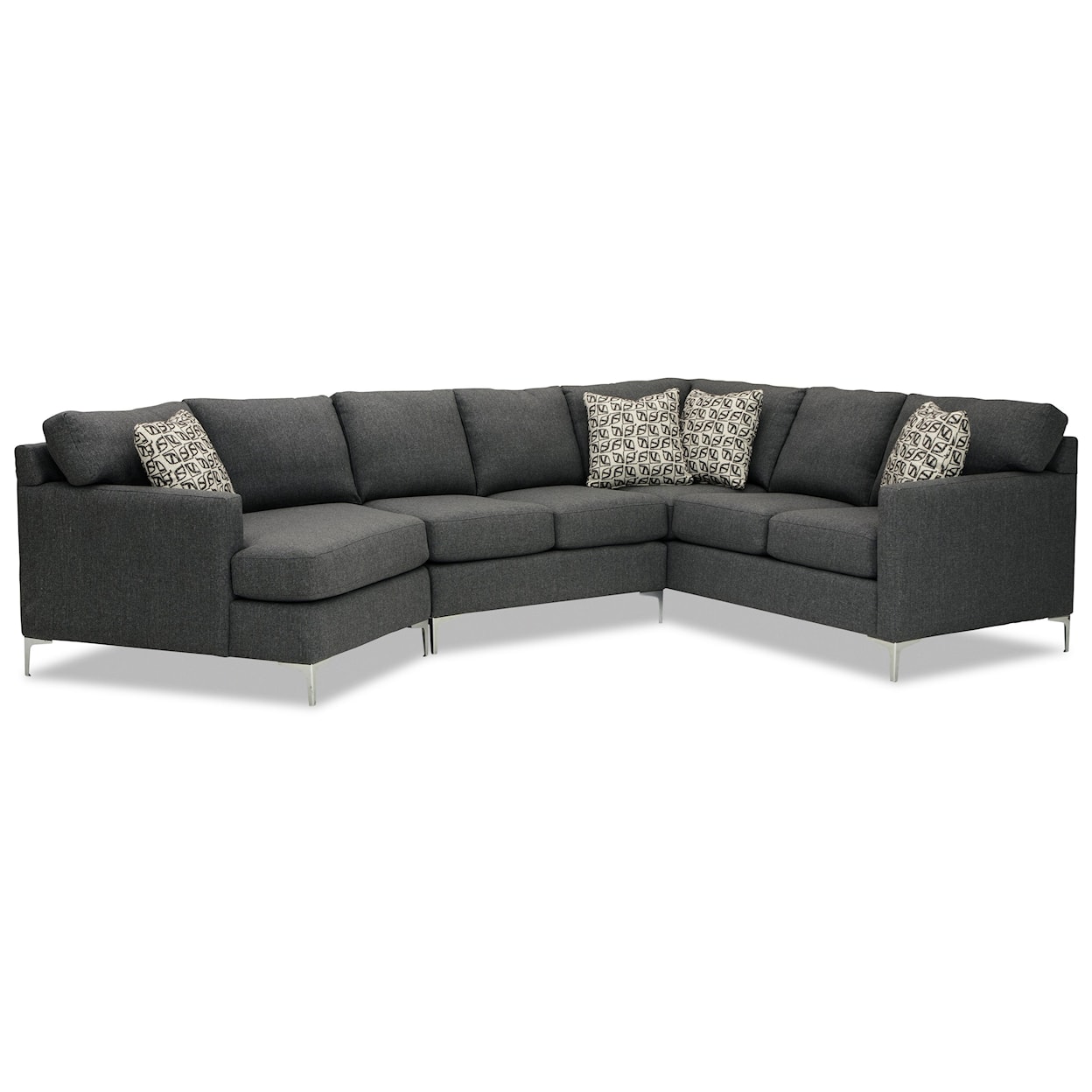 Hickorycraft M9 Custom - Design Options 5-Seat Sectional Sofa w/ LAF Cuddler