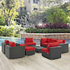 Modway Sojourn Outdoor 10 Piece Sectional Set