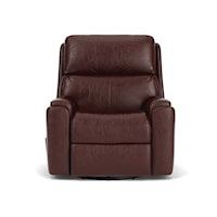 Casual Swivel Gliding Recliner with Pillow Arms