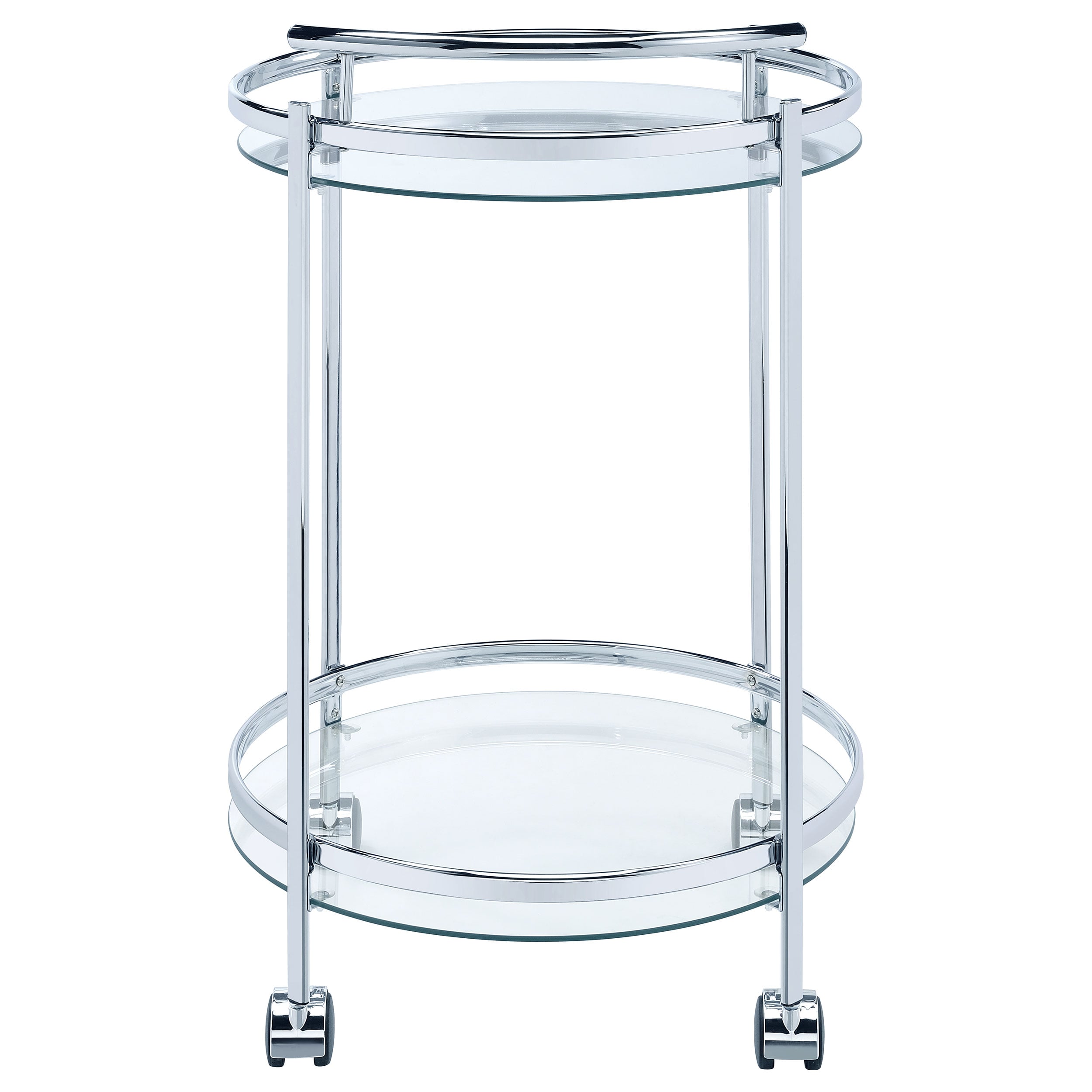 Coaster Chrissy Chrissy Glass Shelf Bar Cart