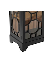 Crestview Collection Livingston Rustic 2-Door Curio Cabinet