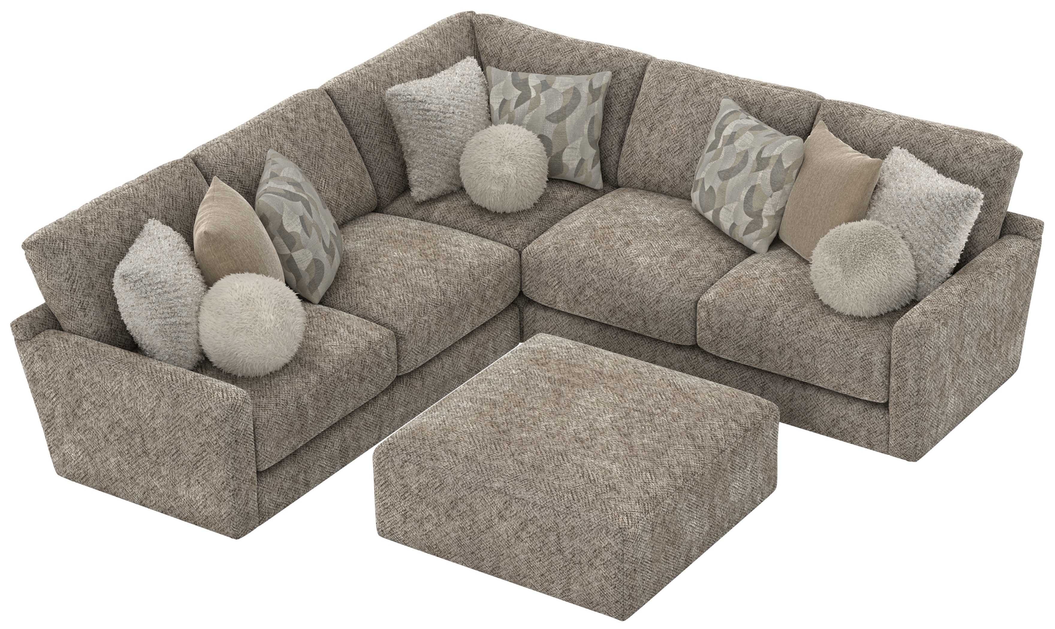 Jackson Furniture Turner 4-Piece Sectional Sofa with Cocktail Ottoman