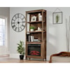 Sauder Miscellaneous Storage Bookshelf with Fireplace