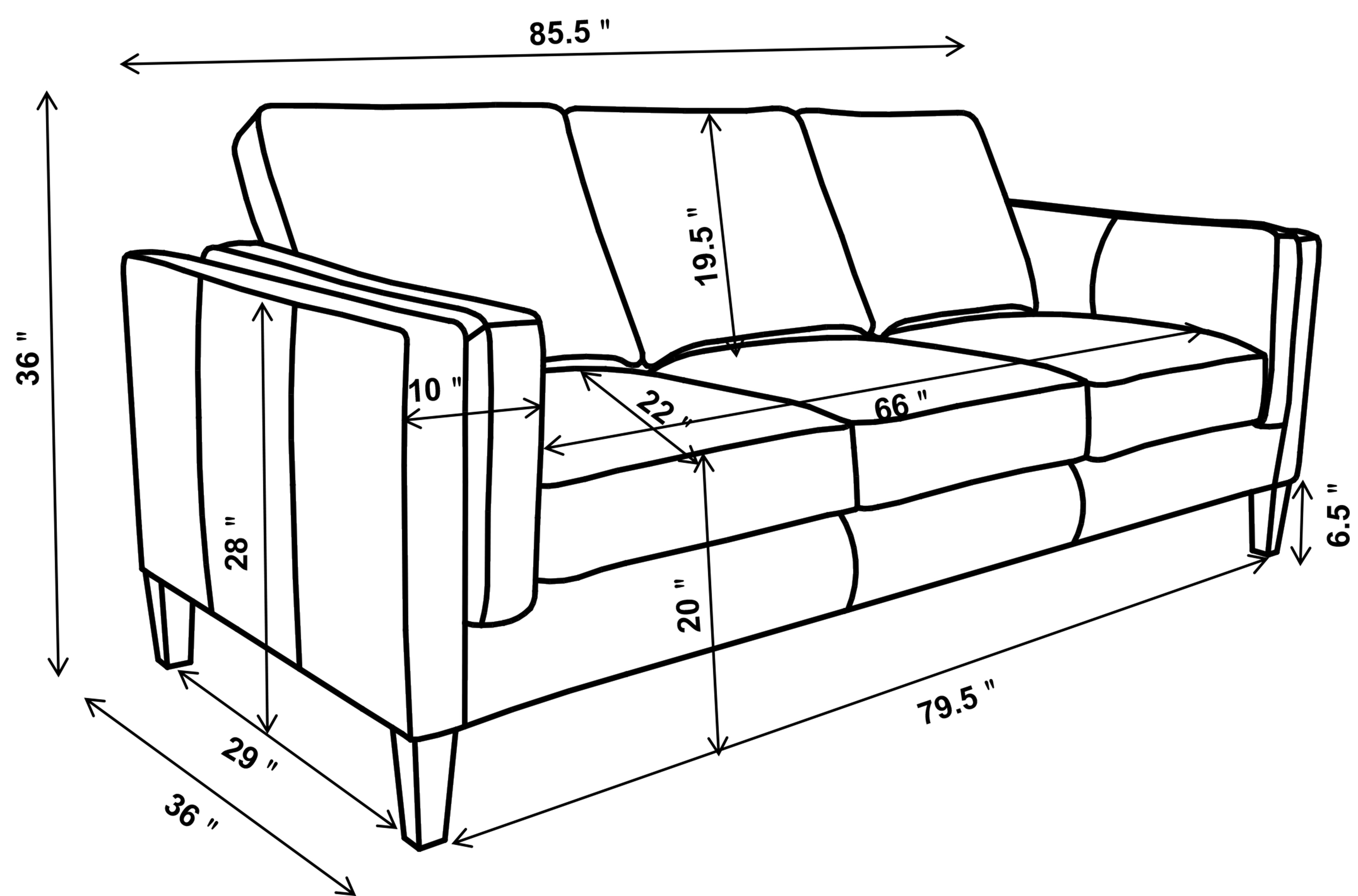 Coaster Locke Locke Upholstereds Sofa