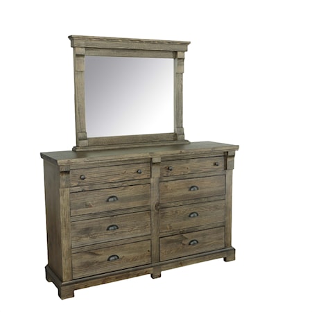 Dresser &amp; Mirror Set