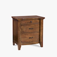 Contemporary 3-Drawer Nightstand with Cedar-Lined Drawers