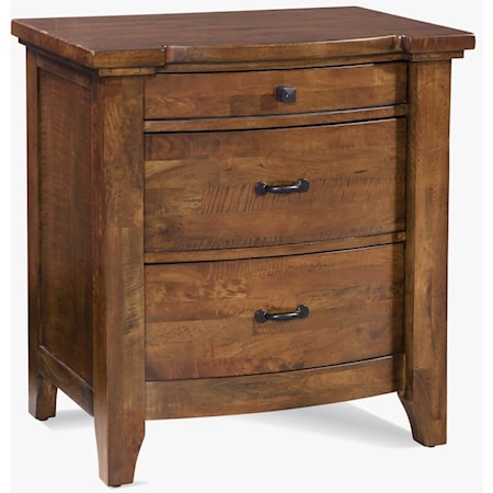 Contemporary 3-Drawer Nightstand with Cedar-Lined Drawers