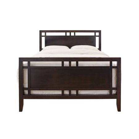 Atwood Queen High Footboard Gridwork Bed