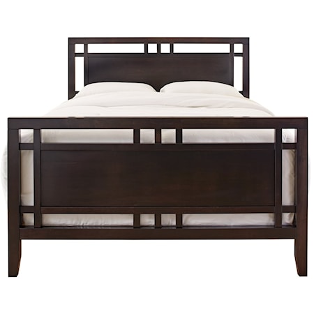 Atwood Queen High Footboard Gridwork Bed