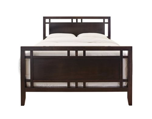 Atwood Queen Gridwork Bed with High Footboard