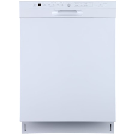 GE 24" Built-In Front Control Dishwasher with Stainless Steel Tall Tub White