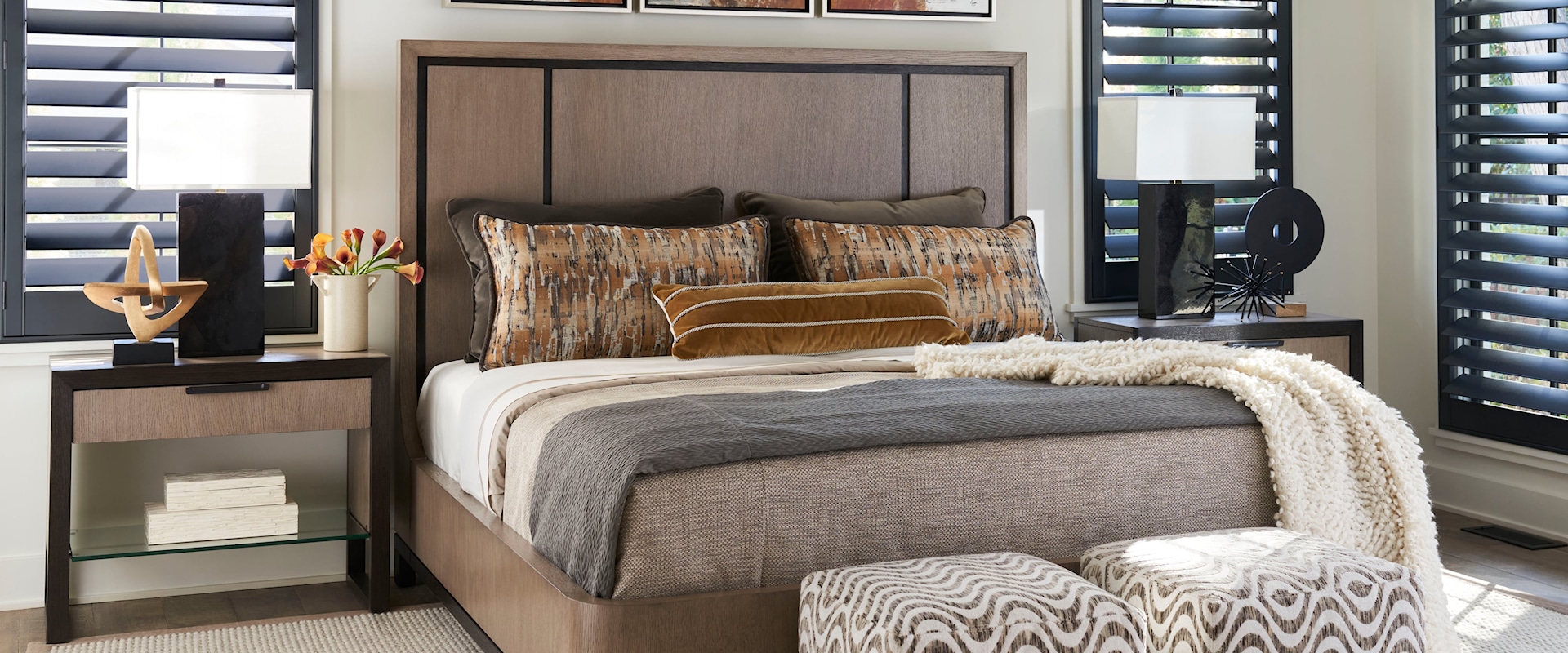 Contemporary Zanzibar 5-Piece Queen Bedroom Set with 2 Nightstands