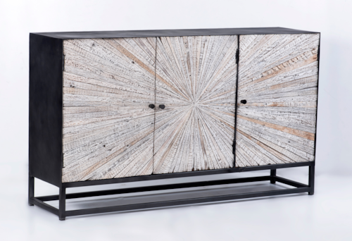 Reclaimed 3 Door Accent Cabinet