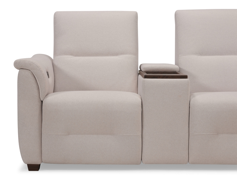 Palliser Oxford 4-Seat Corner Curve Oxford Console Sectional