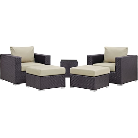 Outdoor 5 Piece Sectional Set