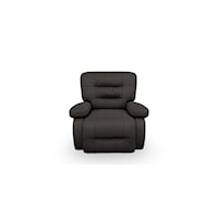 Casual Swivel Glider Recliner with Line-Tufted Back