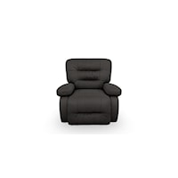 Casual Power Swivel Glider Recliner with Line-Tufted Back