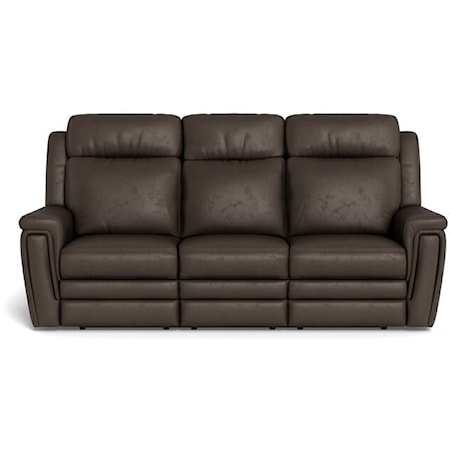 Asher Contemporary Power Reclining Sofa with Power Headrest and Lumbar