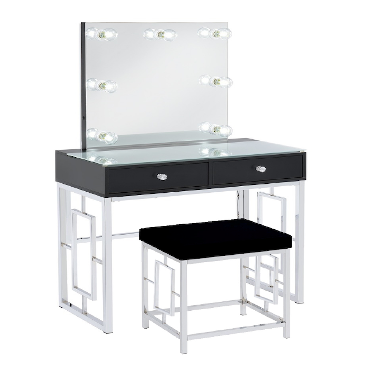 Elements Margo Vanity Table and Stool Set