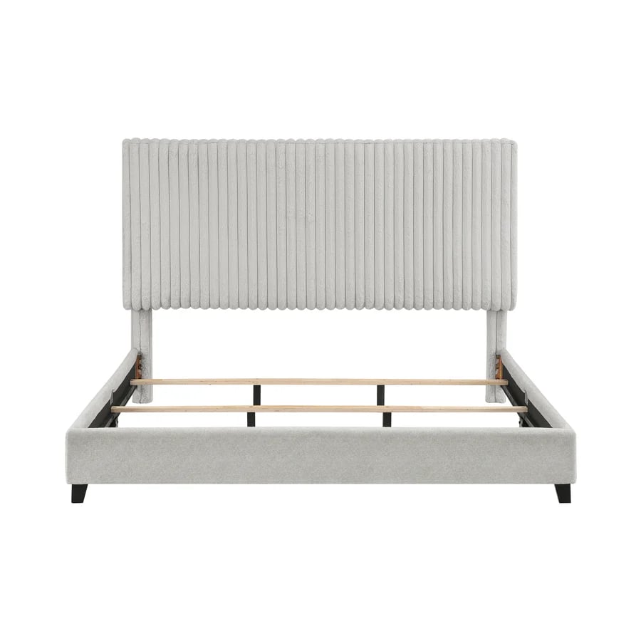 Upholstered King Panel Bed