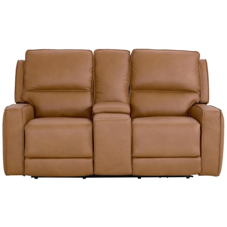 Motion Loveseat w/Power & Console