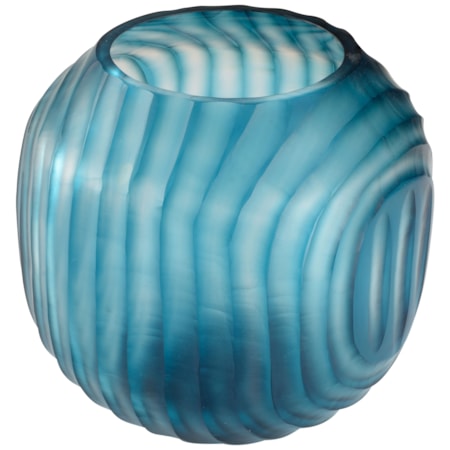 Swirl Vase - Small Blue