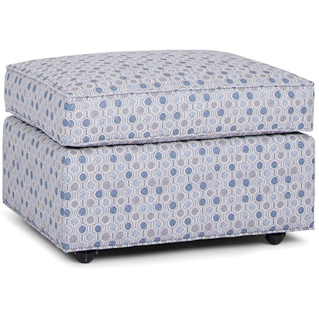 Rectangular Ottoman with Casters