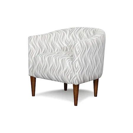 Kendall Contemporary Upholstered Chair with Tapered Wood Leg