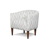 Kendall Contemporary Upholstered Chair with Tapered Wood Leg