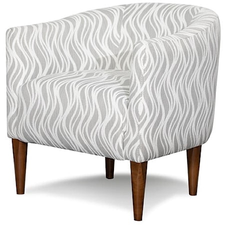 Kendall Contemporary Upholstered Chair with Tapered Wood Leg