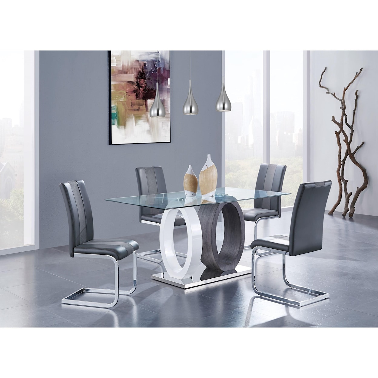 Global Furniture Freeda/Picasso FREEDA PICASSO DINING CHAIRS | SET OF 4