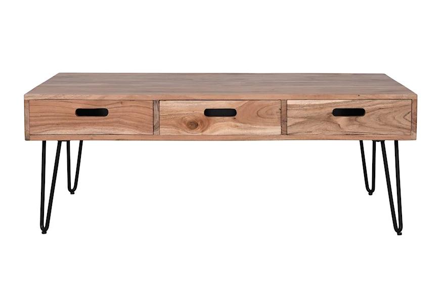 Rollins 3 Drawer Coffee Table by Jofran at Red Knot