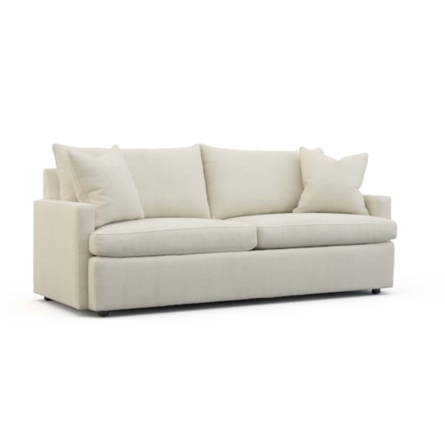 Two-Cushion Sofa with Throw Pillows