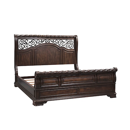 Acme Furniture Louis Philippe III Transitional Twin Sleigh Bed, A1  Furniture & Mattress