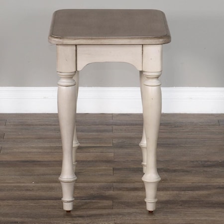 Chair Side Table with Turned Legs