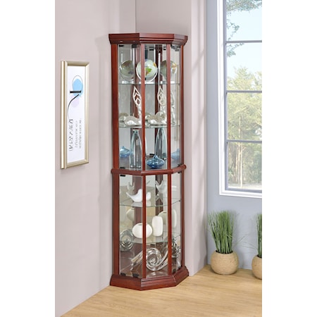 6-shelf Corner Curio Display Cabinet