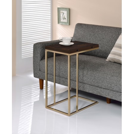 Pedro Expandable C-Shaped Sofa Side Table