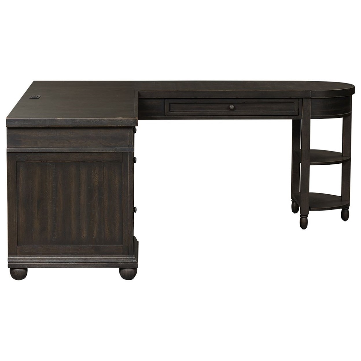 Liberty Furniture Harvest Home 879-HO-OLSD Transtional L-Shaped Desk ...