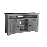 Transitional 56" TV Console with Adjustable Shelves