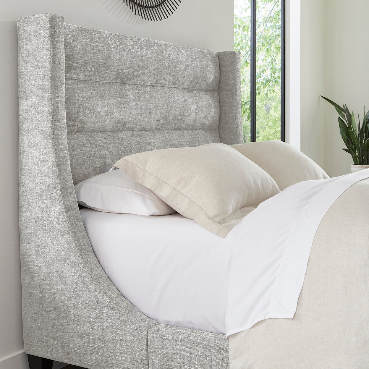 Paramount Living Jacob - Luxe Light Grey King Bed