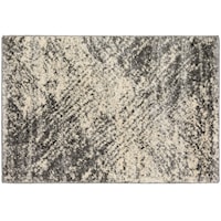 1'8" x 2'6" Grey Rectangle Rug